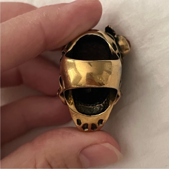 Alexander McQueen Honeycomb Skull Bee Ring - Picture 15 of 17